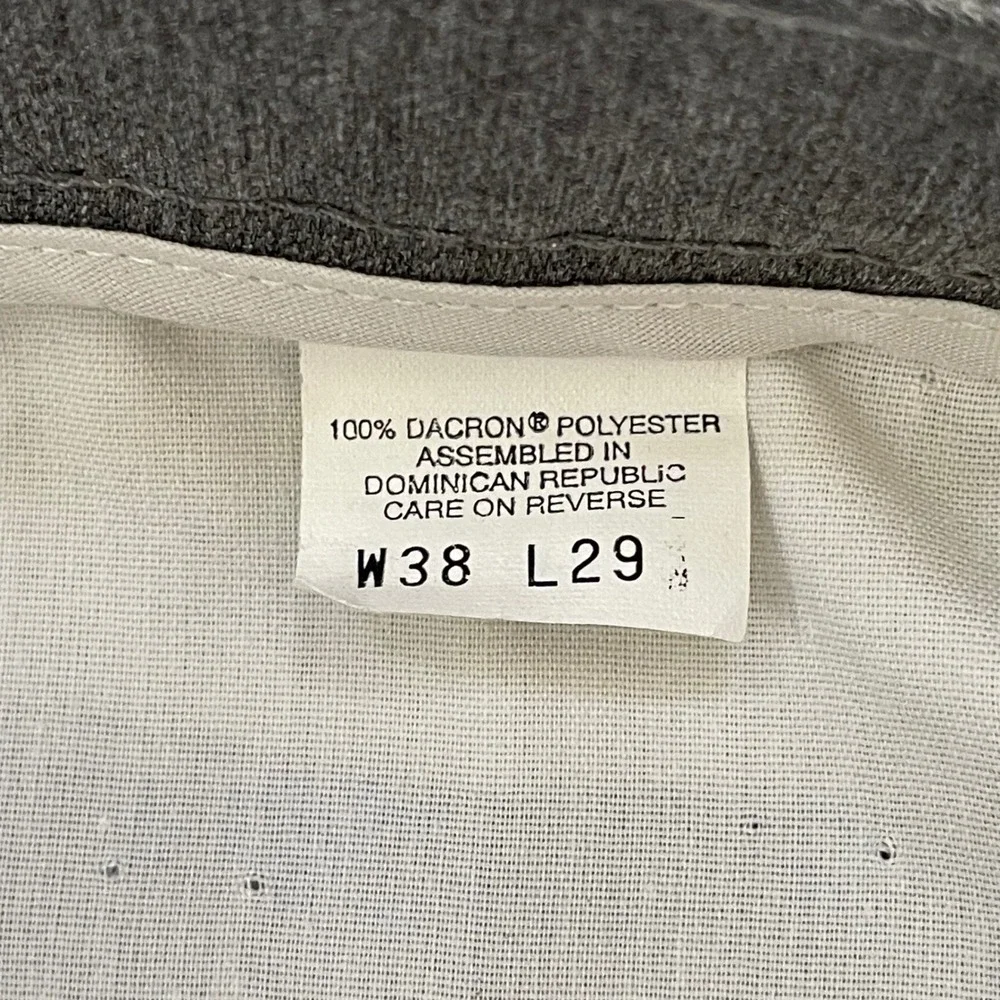 Vintage Levi's‎ Action Slacks Gray Dacron Polyester Dress Pants W38 L29